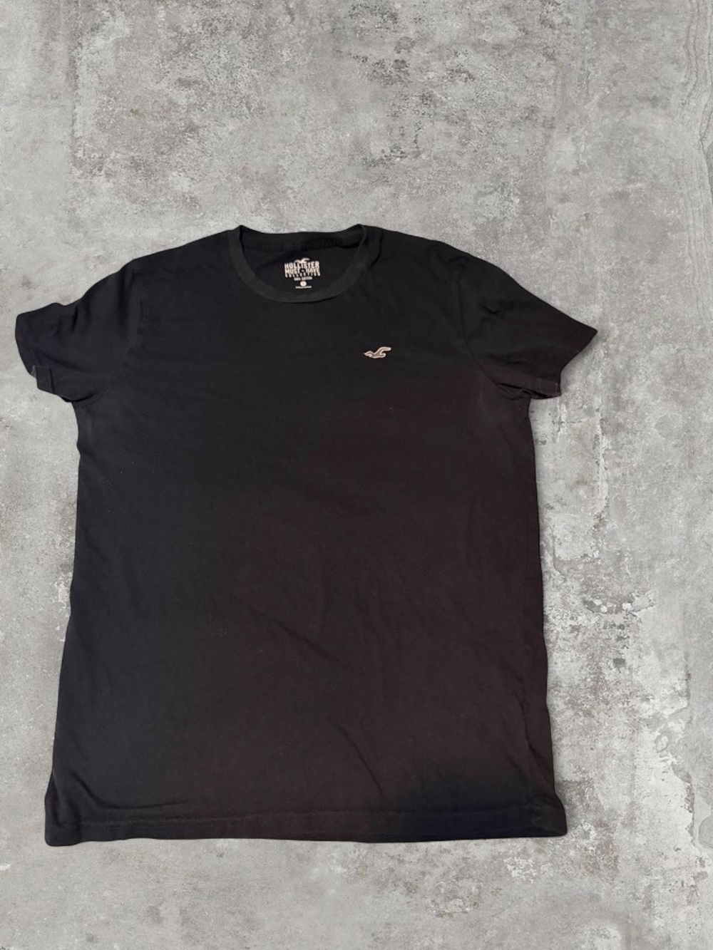 Hollister Black Short Sleeve Crew Tee with Small Chest Logo